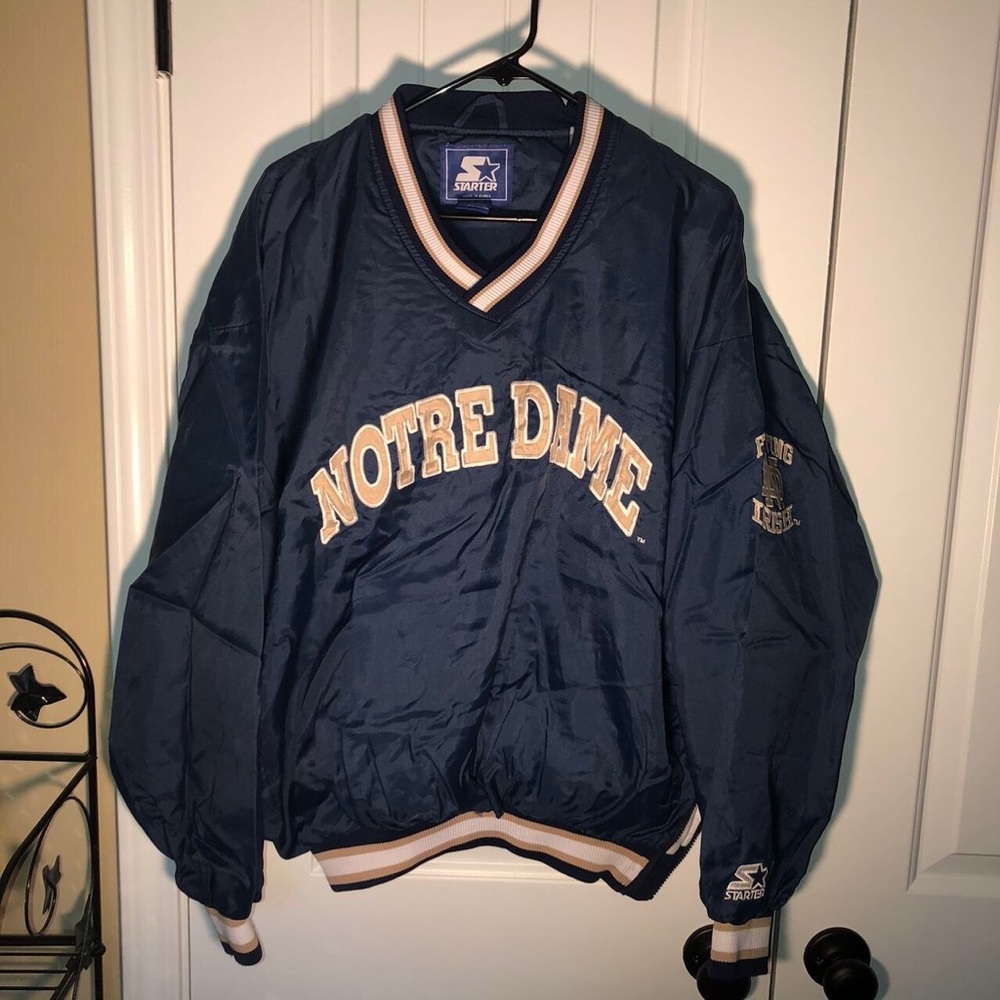 Vintage 90s Starter Notre Dame Fighting Irish Pullover Windbreaker